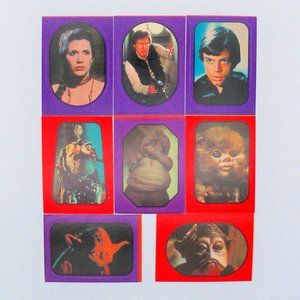 8 Topps 1983 Star Wars Return of The Jedi Stickers